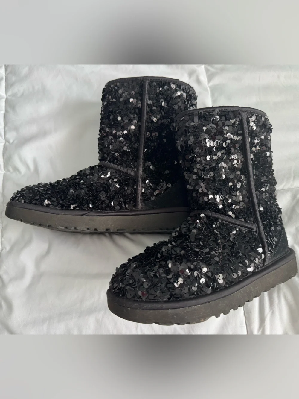 UGG Black Sequin Mid-Calf Boots